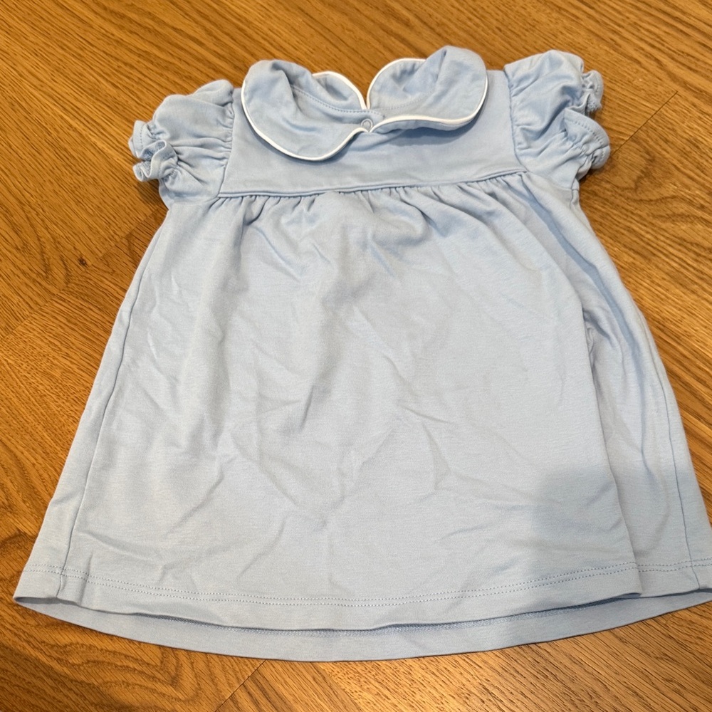 The Beaufort Bonnet Company Sky Blue Dress with Peter Pan Collar
